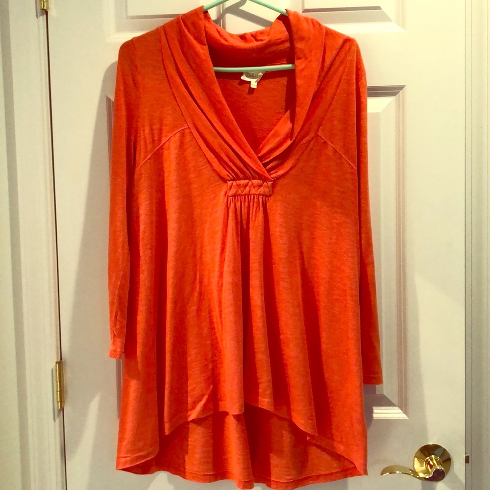 Women’s coral tunic shirt